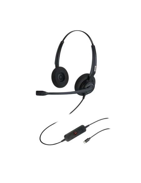 Inbertec UB210DT Duo USB-C Mikrofonlu Gürültü Önleyici Çağrı Merkezi Kulaklığı