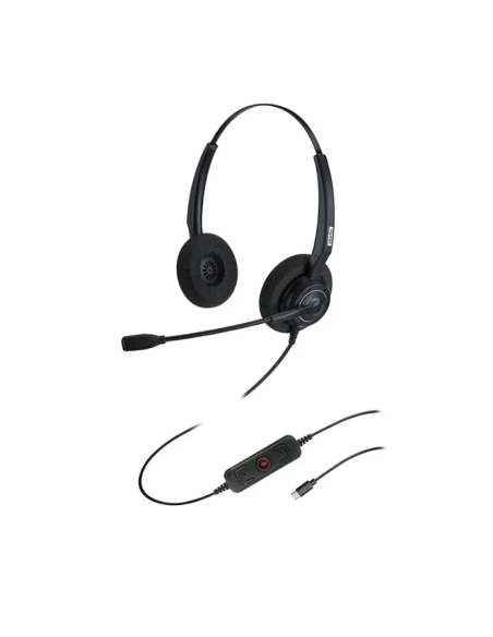 Inbertec UB200DT Duo USB-C Mikrofonlu Gürültü Önleyici Çağrı Merkezi Kulaklığı